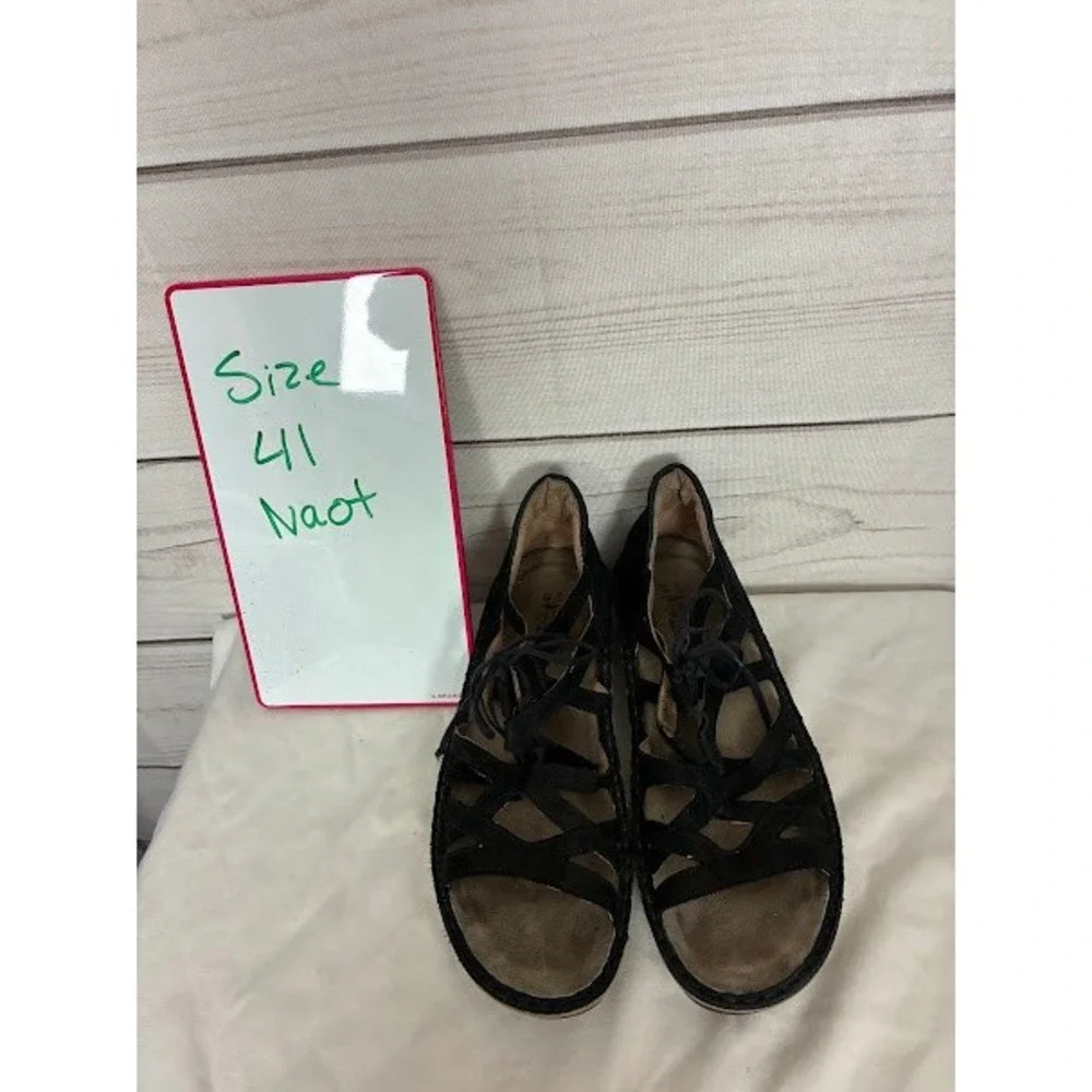 Naot black leather